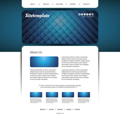 Website Template with Abstract Header Design - Grid Pattern