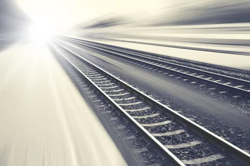 Gordijnen Imagination railroad track © TheHut35