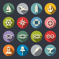 Nautical icon set