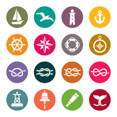 Nautical icon set