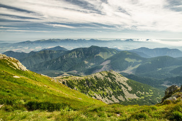 Naklejka na ściany i meble Mountain landscape in Low Tatras. Slovakia