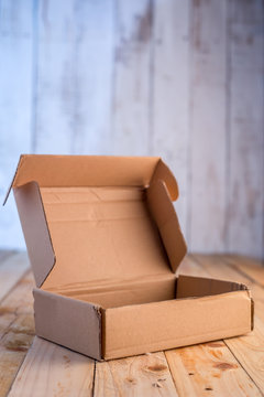 Cardboard box with flip open