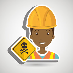 worker symbol danger vector illustration design eps 10