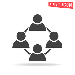 people connecting icon.
