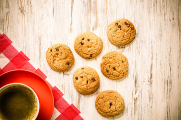 Cup of refreshing coffee