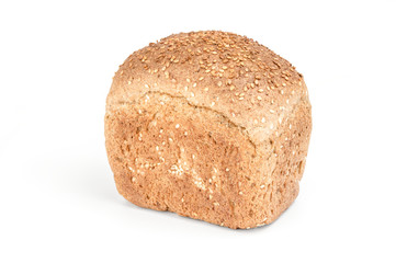 fresh bread isolated on white background