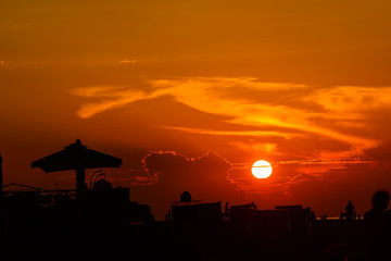 Dramatic sunset over the Black Sea