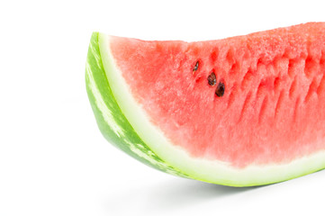 Slice of watermelon on white background