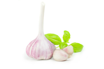 garlic isolated on white background