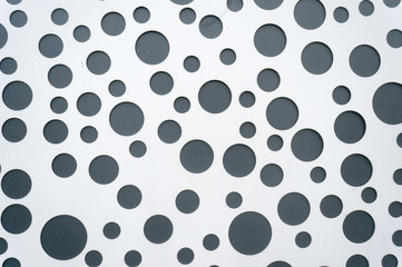 The gray circles on a white background metal