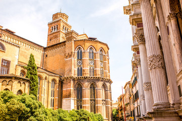 View on basilica dei Frari in Venice