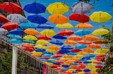 Fototapeta na wymiar Colorful umbrellas