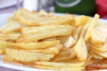 a pile of appetizing french fries