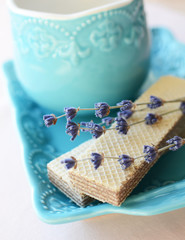 wafers with lavender and tea