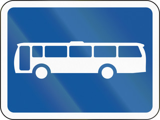 Road sign used in the African country of Botswana - The primary sign applies to buses