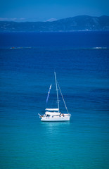 Fototapeta premium Sailing boat in the sea
