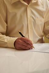 signing of the document husband