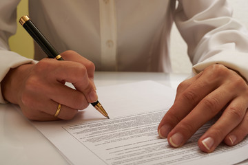signing of the document