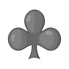 Card suit clubs icon in cartoon style isolated on white background. Game symbol