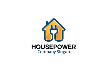 House Power Logo Design Illustration