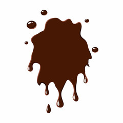 Spot of chocolate icon isolated on white background. Sweets symbol