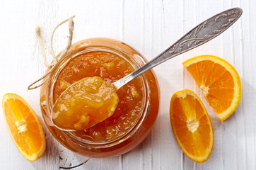 Jar of orange jam