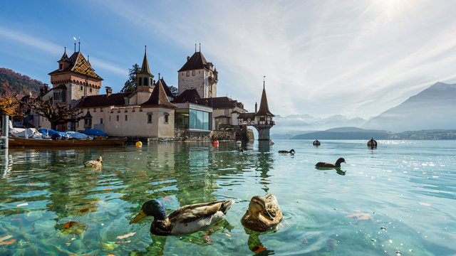 Schloss Oberhofen am Thunersee, Berner Oberland, Schweiz