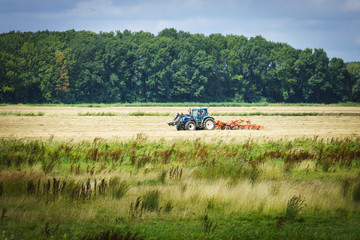 Fototapeta premium Blue tractor