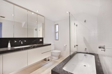 Modern bathroom in luxury apartment