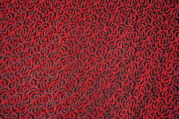Black red carpet floor detail texture abstract background 