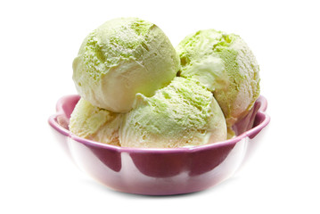 Ice cream isolated on white