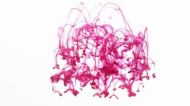 Red ink dropped into water, in 50 fps.