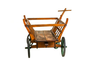 Old wooden cart wagon