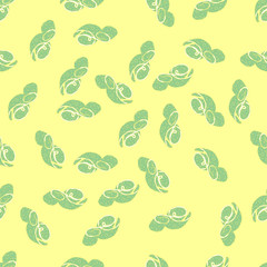 Seamless creative pattern in light yellow-green colors.