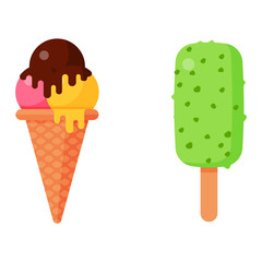 Set of ice cream icons