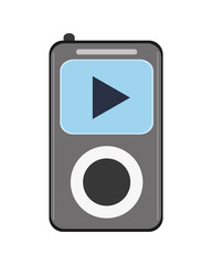 flat design mp3 music player icon vector illustration