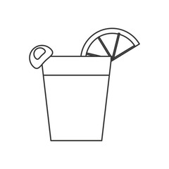 flat design single cocktail icon vector illustration
