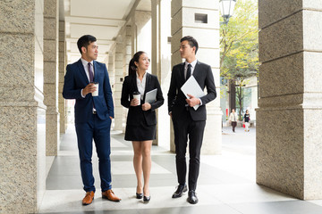 Business people walking at outdoor
