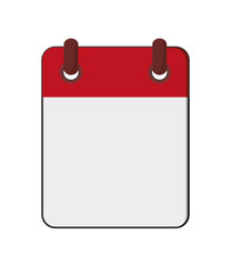flat design blank notepad icon vector illustration