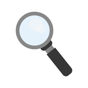 flat design magnifying glass icon vector illustration