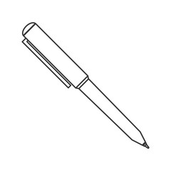 flat design elegant pen icon vector illustration