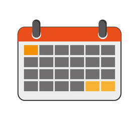 flat design paper calendar icon vector illustration