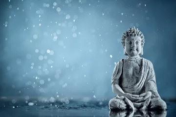 Crédence de cuisine en verre imprimé Bouddha Bouddha en méditation
