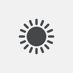 Sun icon. Sunlight summer symbol.