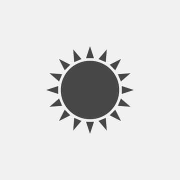 Sun icon. Sunlight summer symbol.