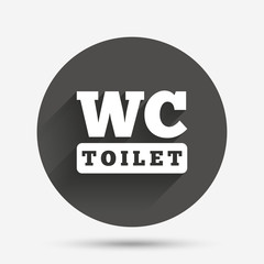 WC Toilet sign icon. Restroom symbol.