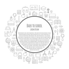 Vector hand drawn back to school background