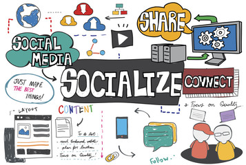 Socialize Sharing Social Media Connect Concept