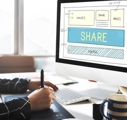 Web Design Layout Share Sharing Concept