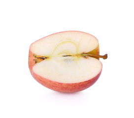 half slice red apple(sonya) isolate on white